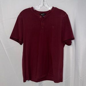 Express Men's Deep Red Button Down Shirt